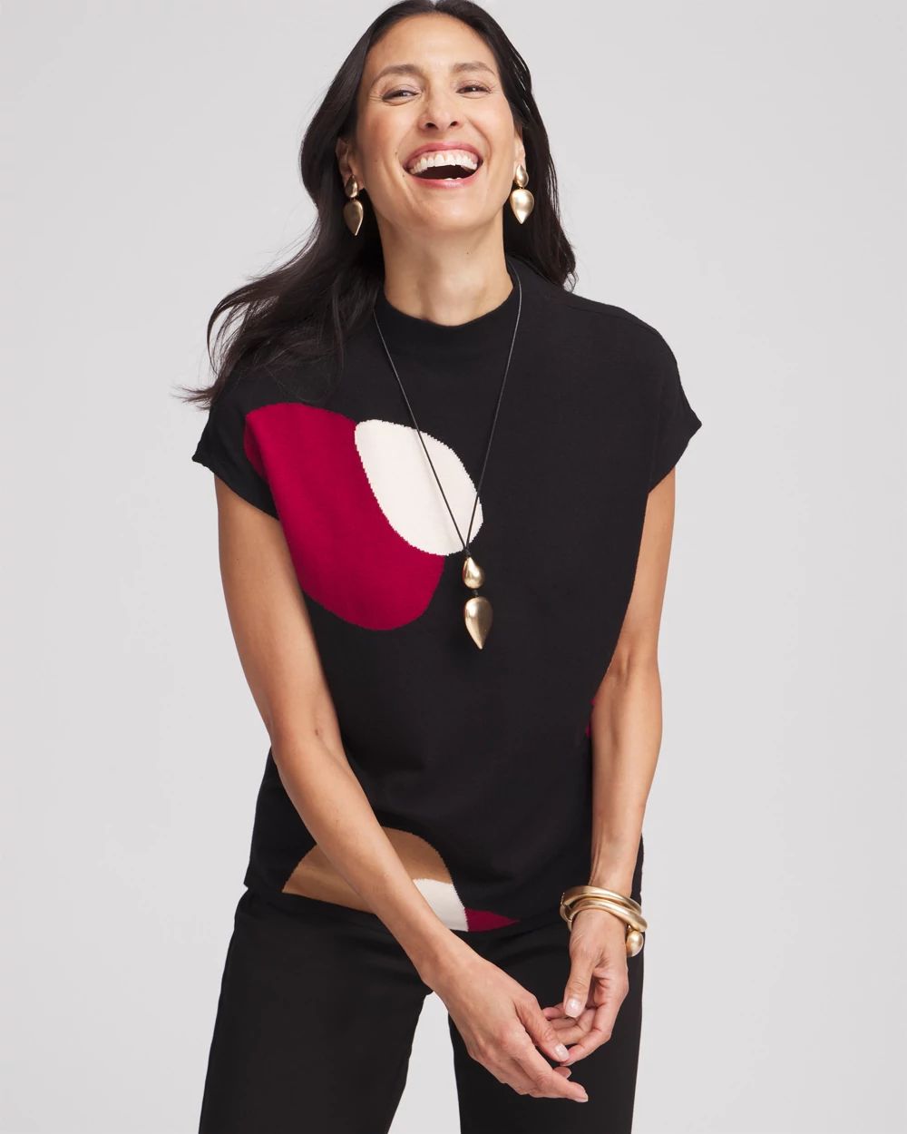 Mock Neck Pullover Sweater