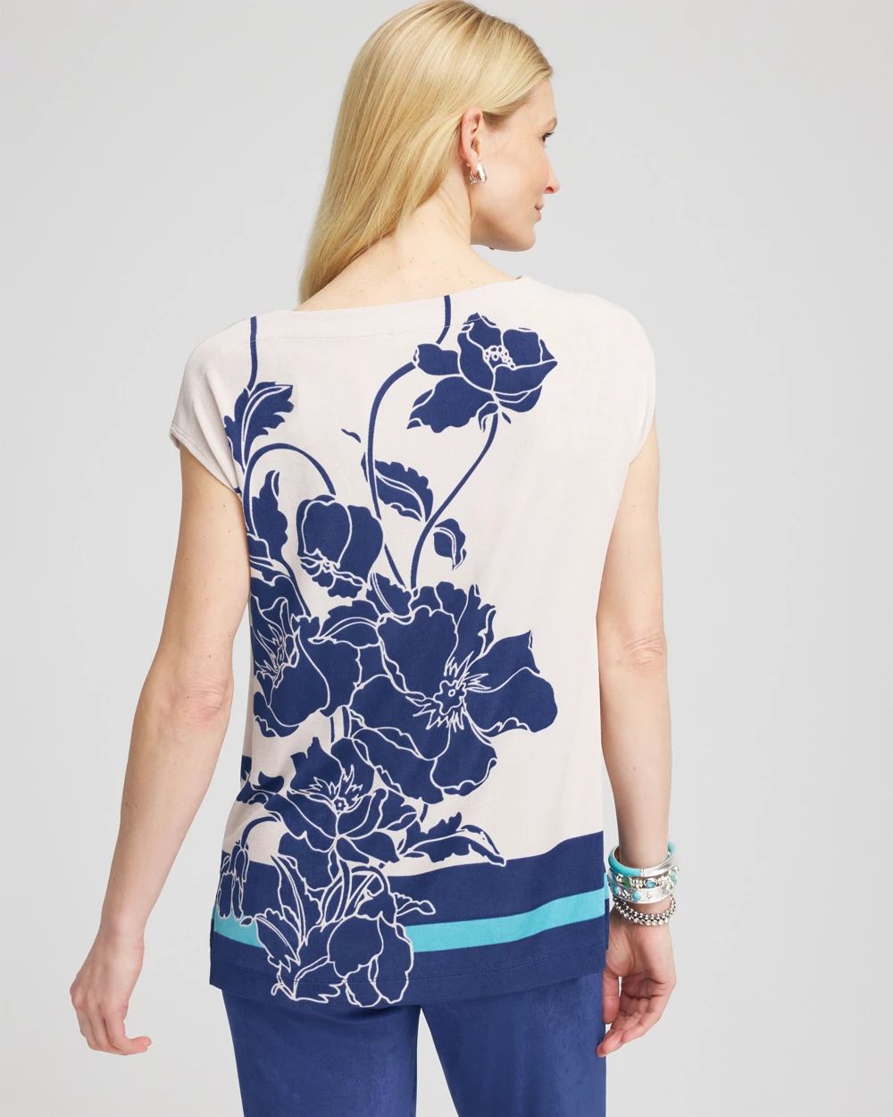 TravelersTM Wildflower Cap-Sleeved Tunic