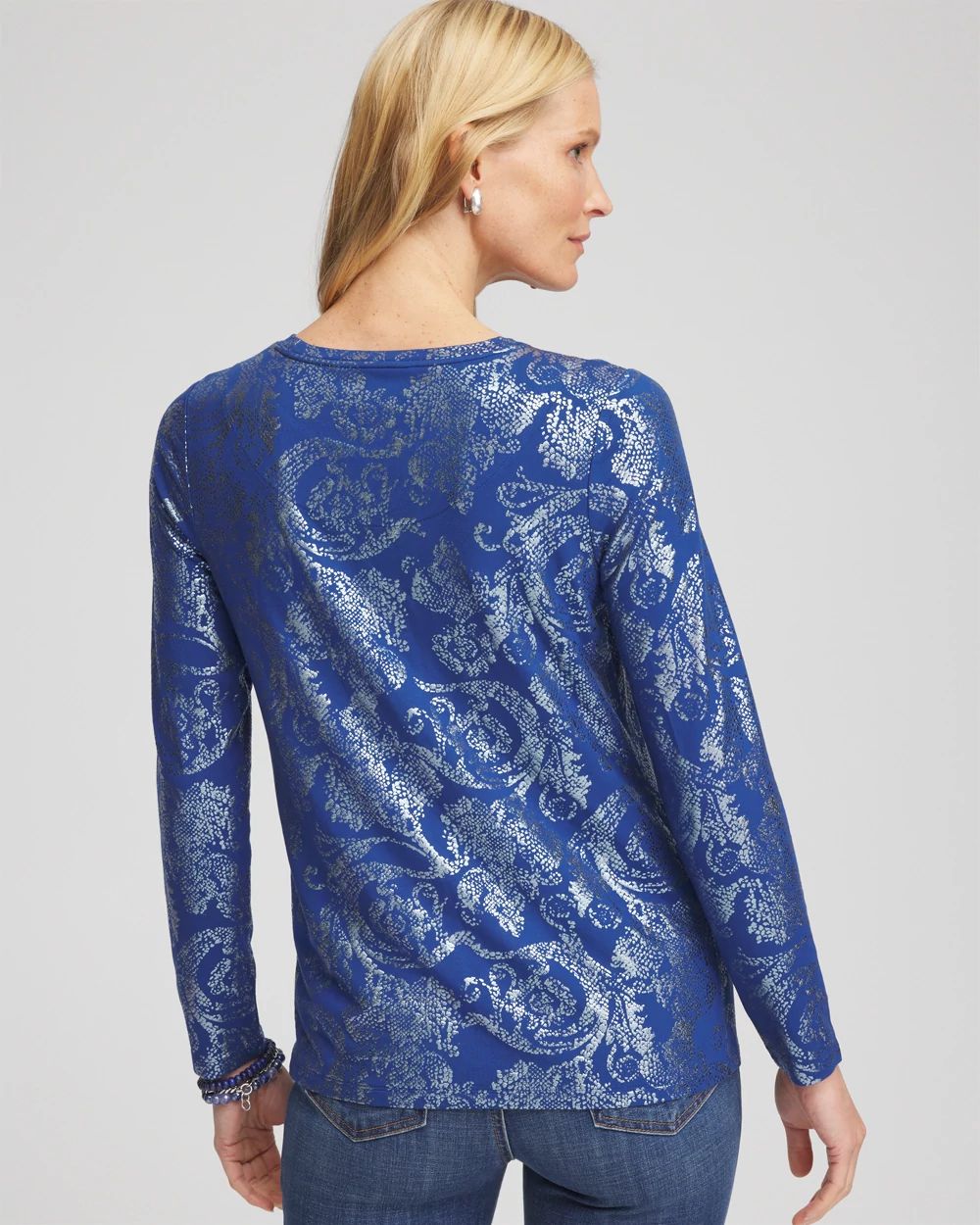 Touch of CoolTM Foil Swirl Layering Tee