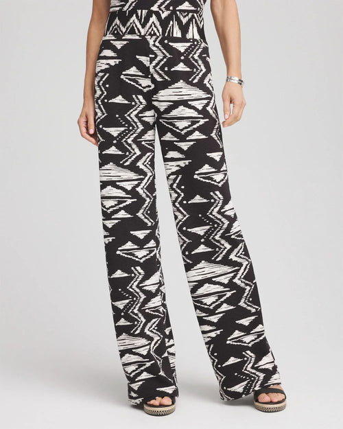 TravelersTM Crinkled Knit Wide-Leg Pants