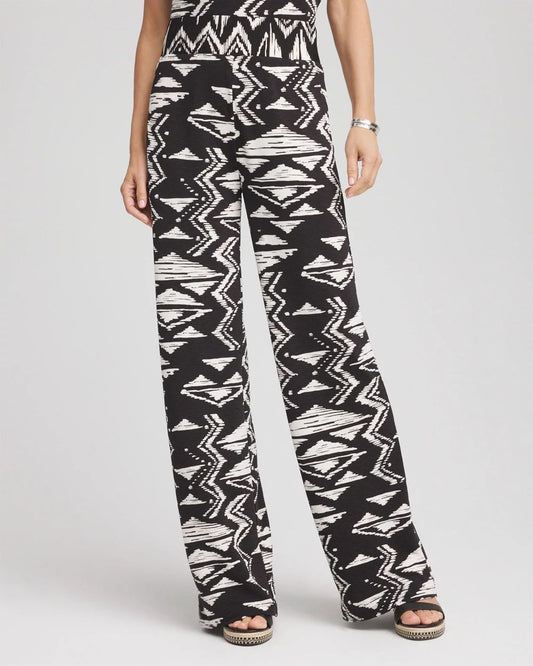 TravelersTM Crinkled Knit Wide-Leg Pants