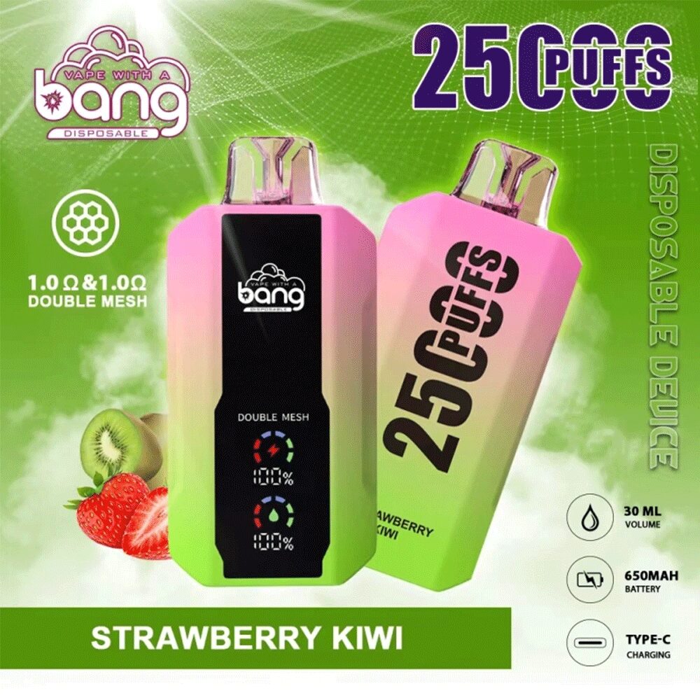 Bang 25000 25k Puffs 0% 2% 3% 5% Nicotine New LED Display Vape Electronic Cigarette Pod