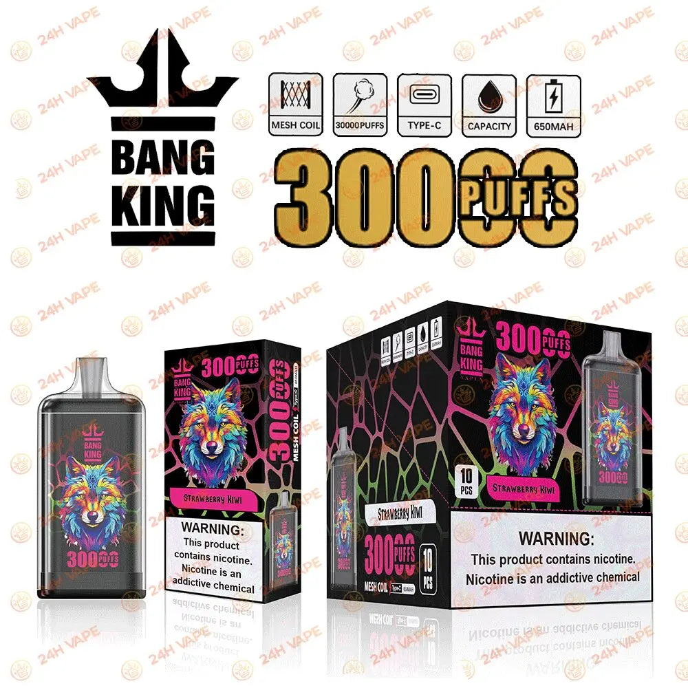Bang King Crystal 30000 30K Puffs 2% 3% 5% Nicotine Hottest Disposable Vape