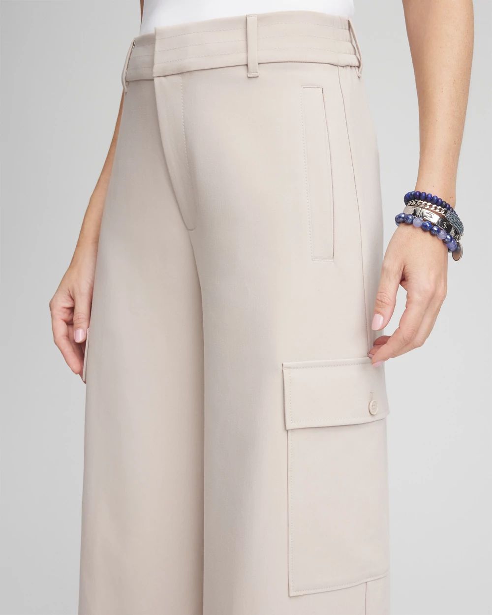Petite Cargo Wide Leg Pants