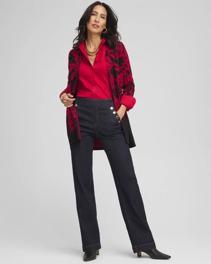 Floral Jacquard Cardigan