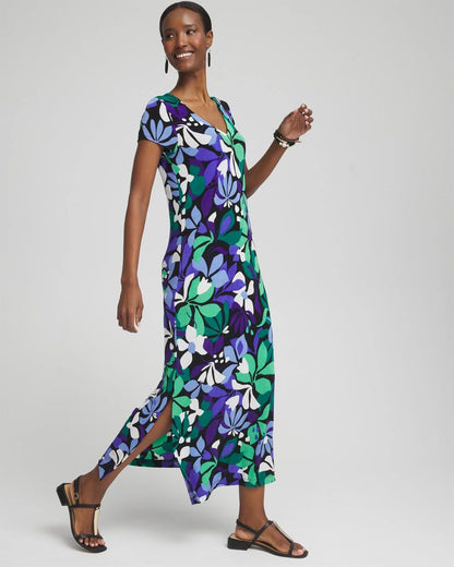 TravelersTM Floral V-neck Maxi Dress