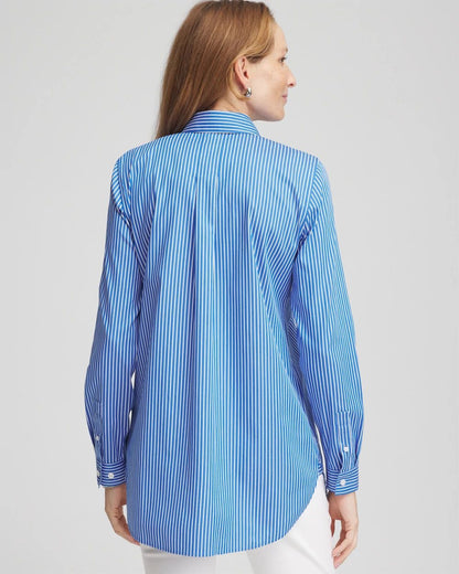 No IronTM Embroidered Pinstripe Tunic
