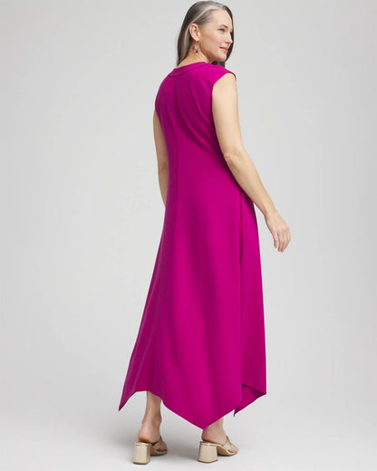 Trapunto Placket Midi Dress