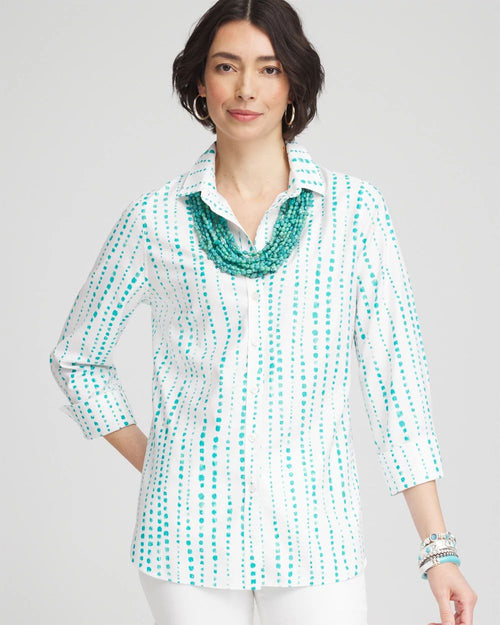 No IronTM Sateen Bubble Print Shirt