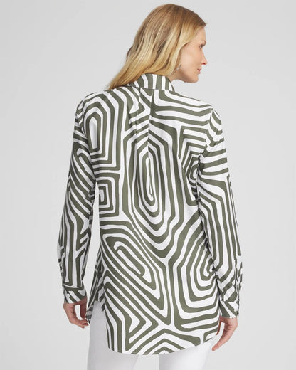No IronTM Stretch Abstract Print Tunic