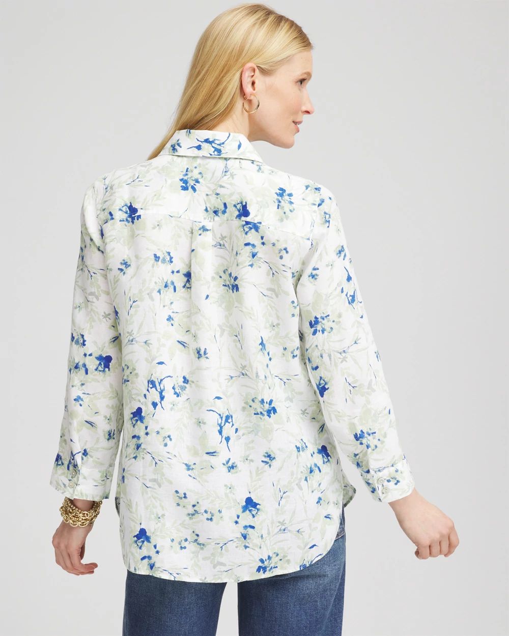 No IronTM Floral Linen Shirt