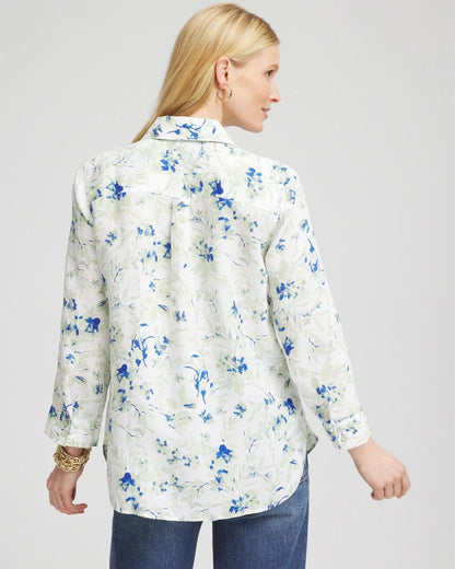 No IronTM Floral Linen Shirt