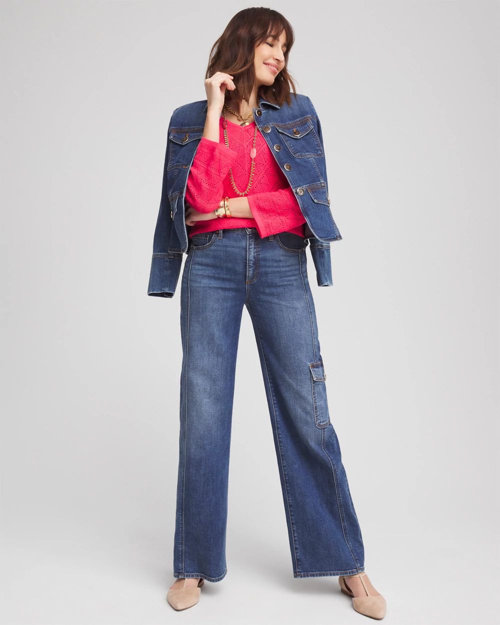 Cashmere-Blend Pointelle Pullover Sweater