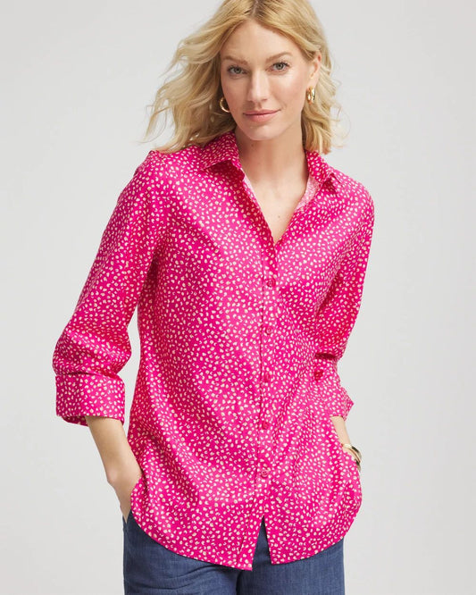 No IronTM Cheetah Stretch Shirt