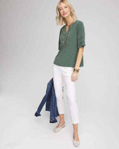 Jersey Tiered-Sleeve Tee