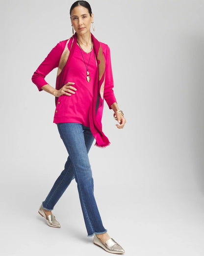 V-neck Button Detail Tunic